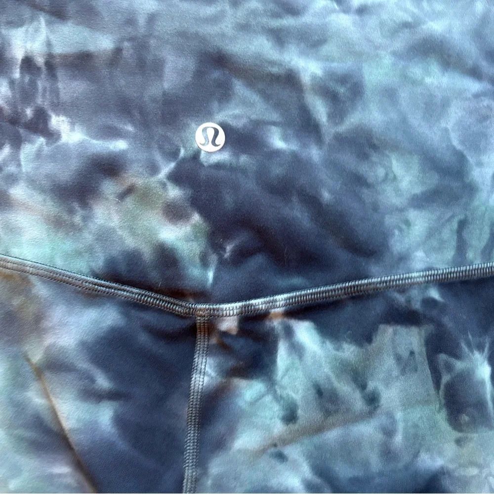 lululemon athletica Black and Charcoal Tie-Dye High-Rise Leggings
